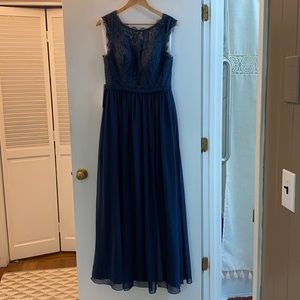 Azazie Dark Navy size A10 bridesmaid dress